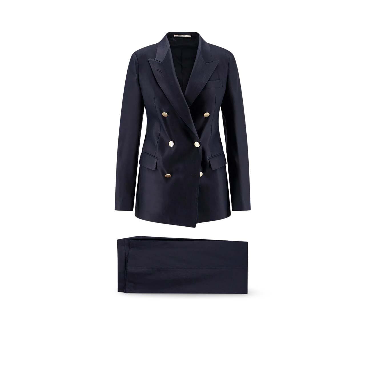 TAGLIATORE Tailleur donna Parigi  in lino e viscosa Blue