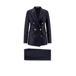 TAGLIATORE Tailleur donna Parigi  in lino e viscosa Blue