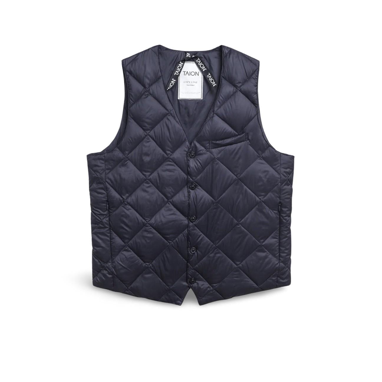 TAION Gilet uomo con scollo V City Blue