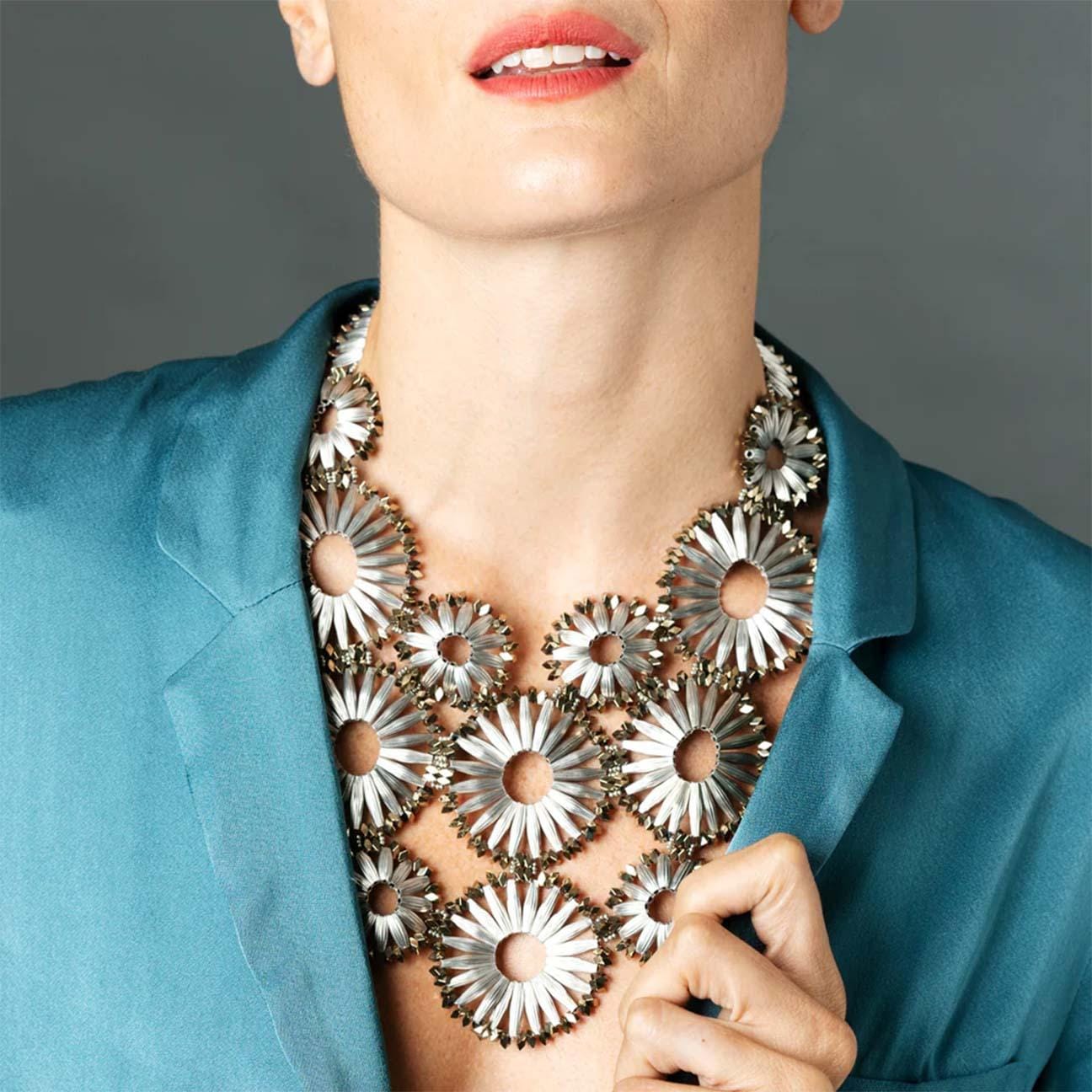 TATABORELLO Collana Girasoli Argento