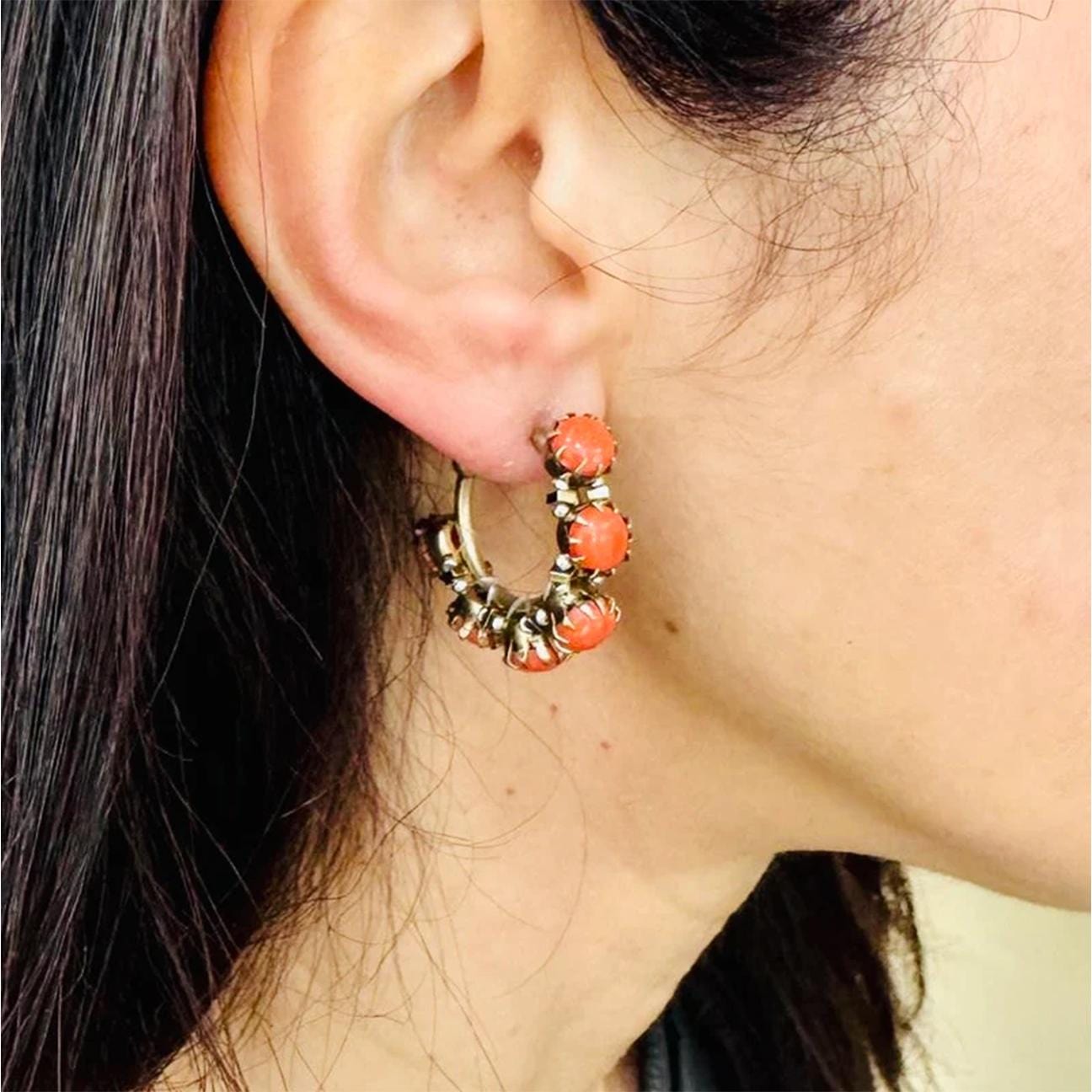 TATABORELLO Orecchini Ago Corallo