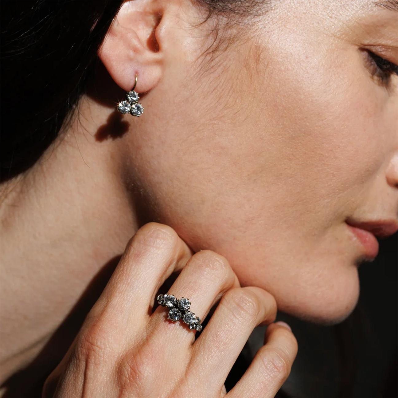 TATABORELLO Orecchini Lame Cristallo