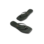 TKEES Sandali Square Toe Lily Croc Emerald