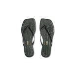TKEES Sandali Square Toe Lily Croc Emerald