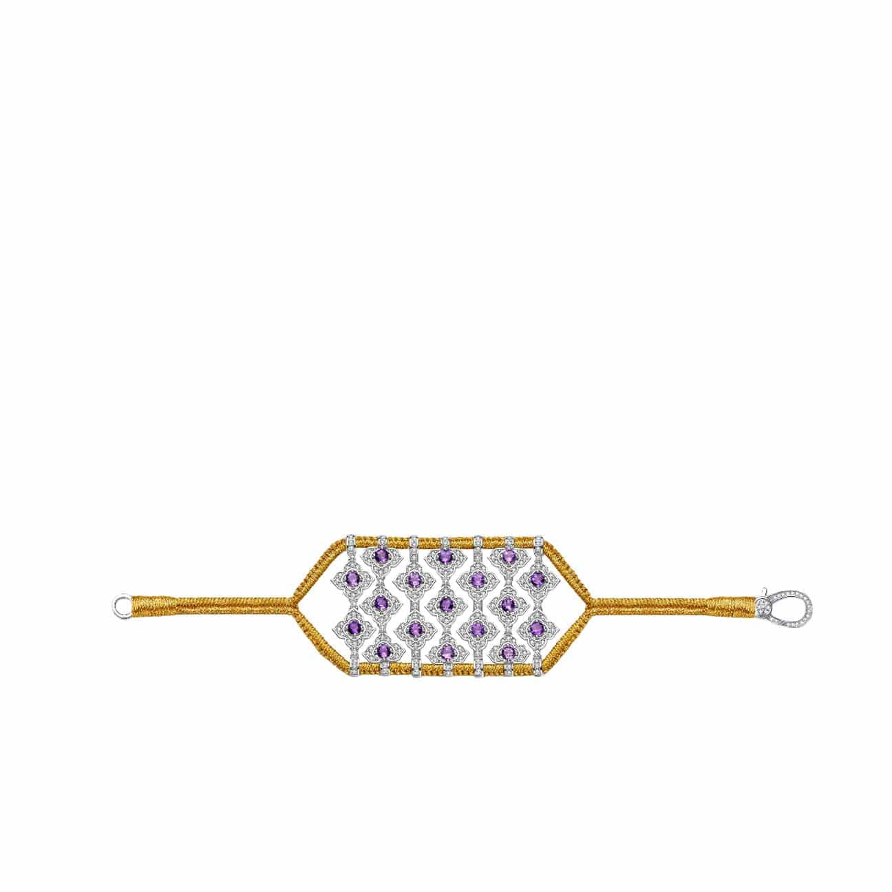 VAN DE ABEELE Bracciale donna Brasilia Amethyst Gold