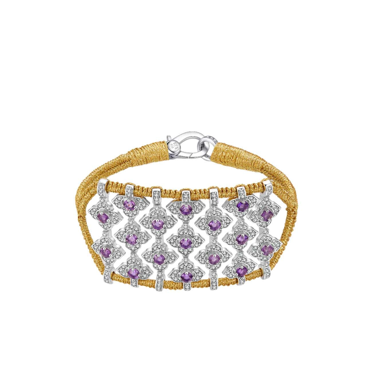 VAN DE ABEELE Bracciale donna Brasilia Amethyst Gold