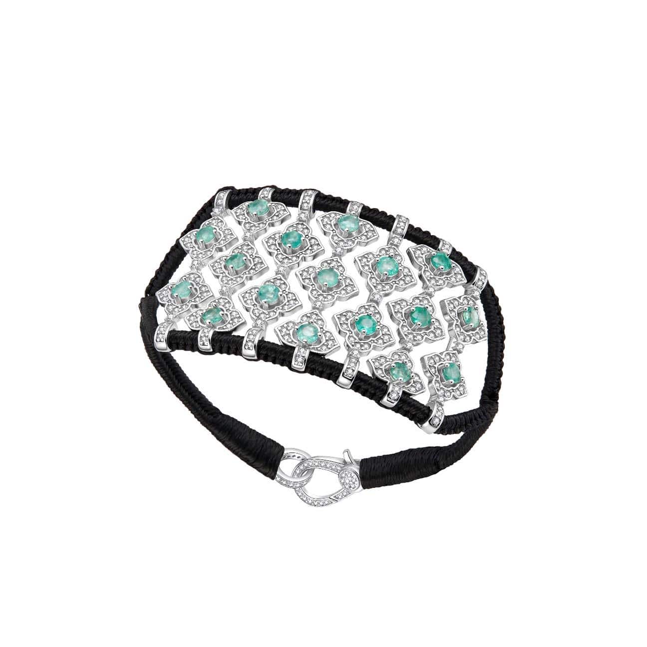 VAN DE ABEELE Bracciale donna Brasilia Emerald Noir