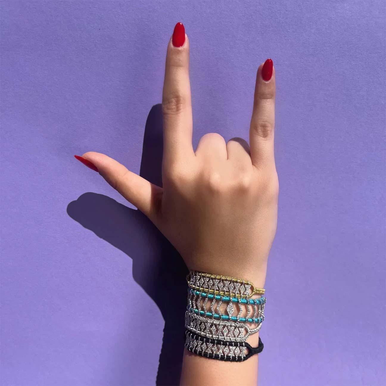VAN DE ABEELE Bracciale donna Buzios Noir