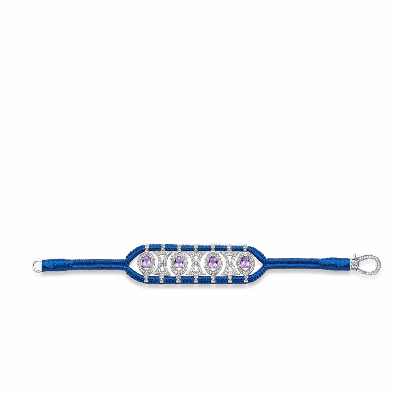 VAN DE ABEELE Bracciale donna Olinda Amethyst Roy Pacific