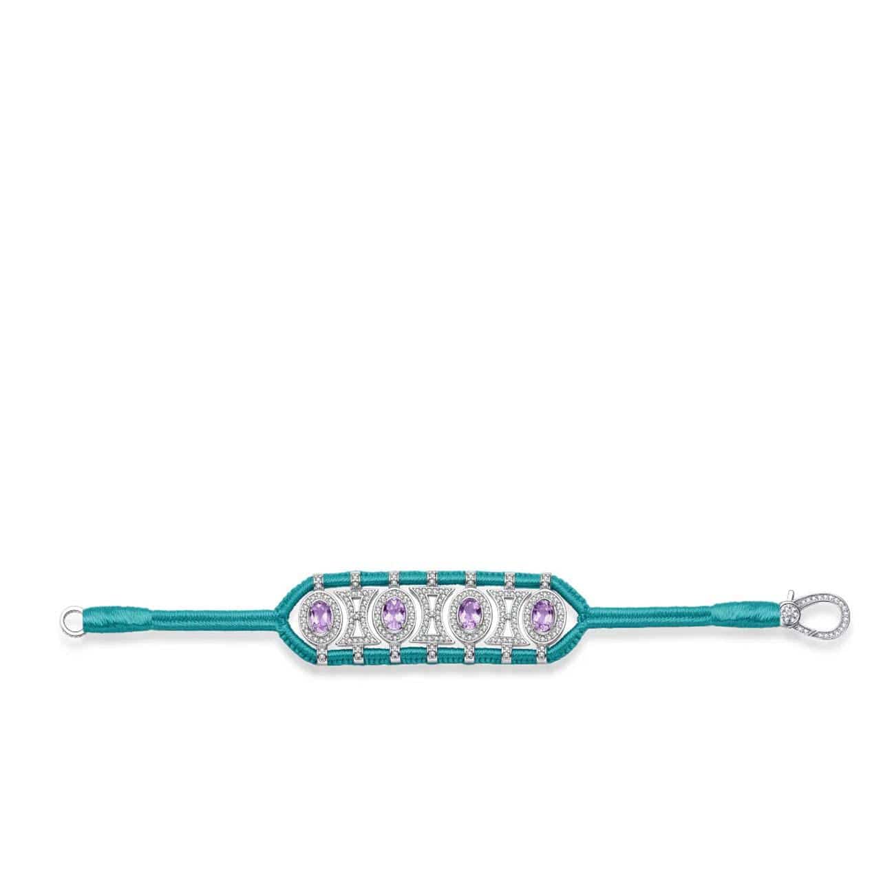 VAN DE ABEELE Bracciale donna Olinda Amethyst Turqouise