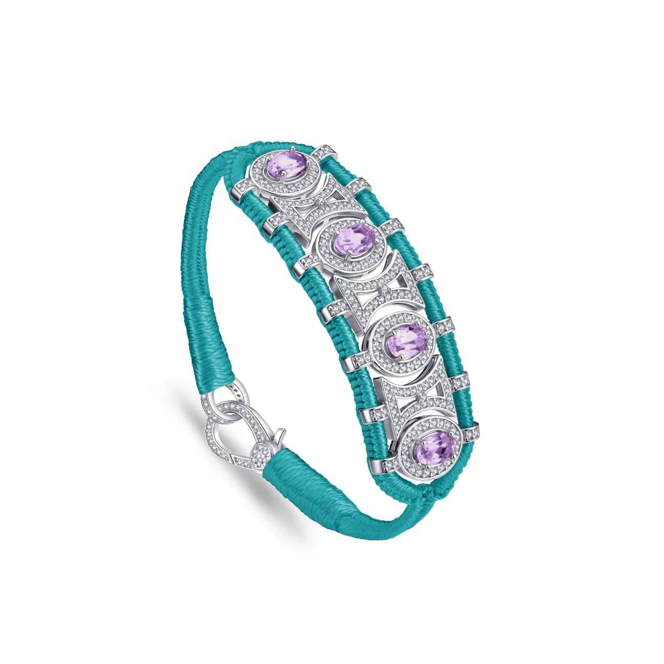 VAN DE ABEELE Bracciale donna Olinda Amethyst Turqouise