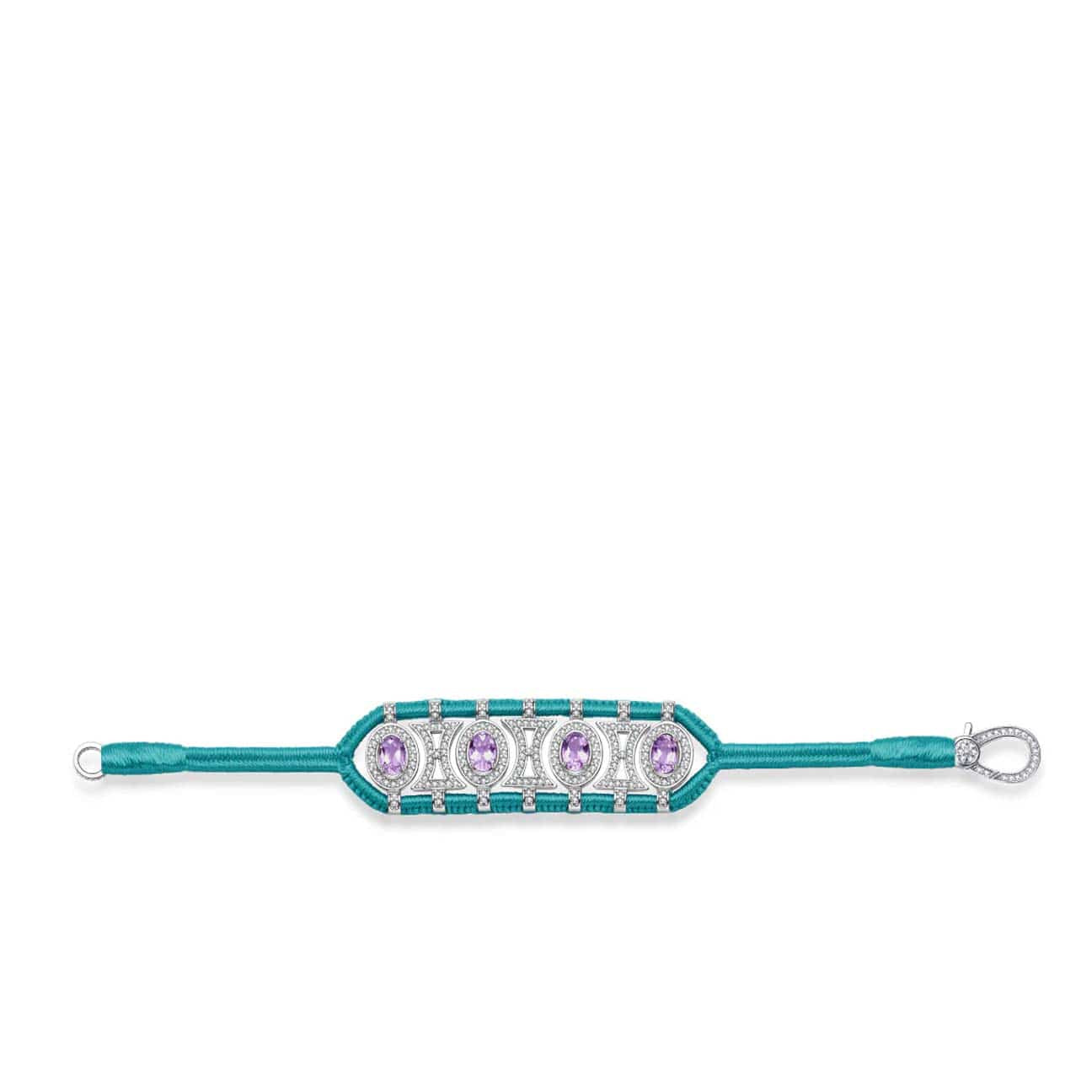 VAN DE ABEELE Bracciale donna Olinda Amethyst Turqouise