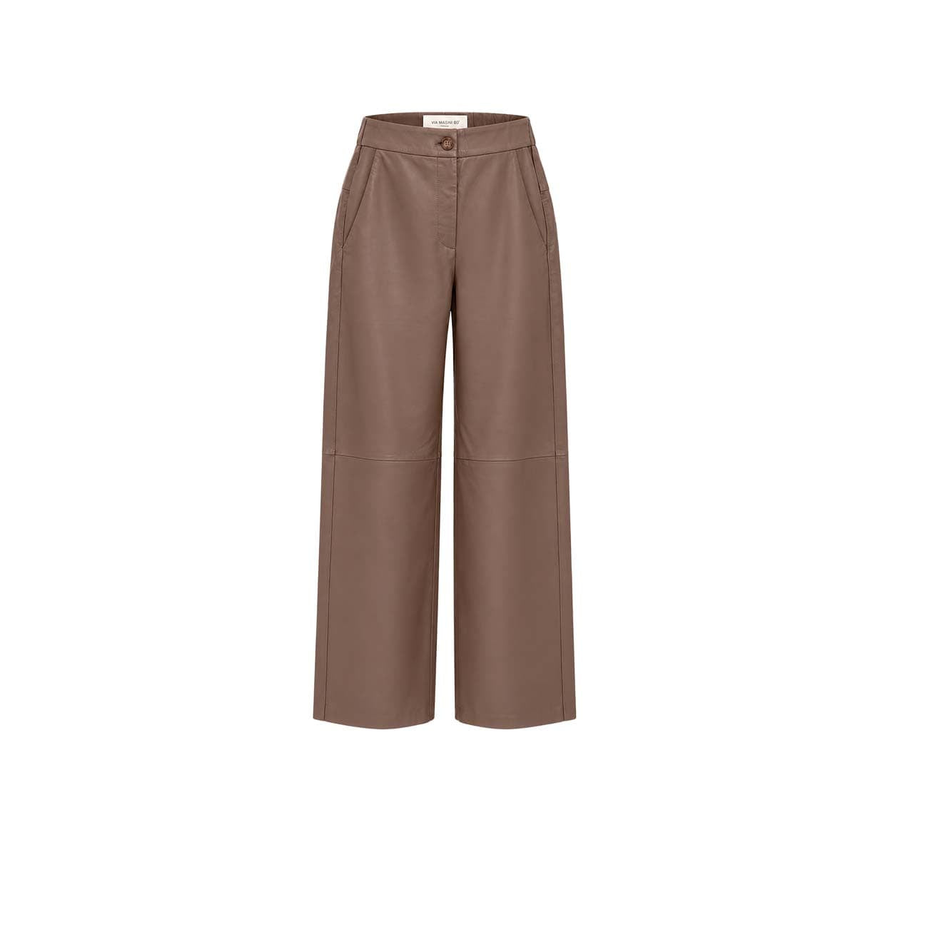 VIA MASINI 80 Pantalone donna in nappa Visone