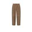 Pantalone donna in pelle scamosciata Oliva
