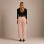 VIA MASINI 80 Pantalone in suede donna Visone