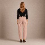 VIA MASINI 80 Pantalone in suede donna Visone