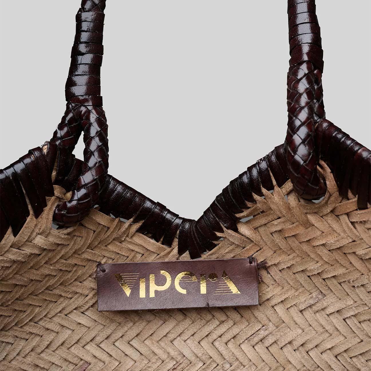 VIPERA Borsa Crudelia Frame Taupe Chocolate