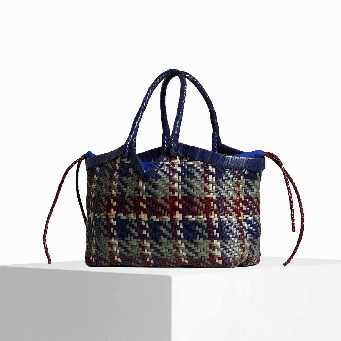 VIPERA Borsa Crudelia Madras Dark Blue e Barolo