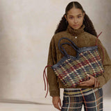 VIPERA Borsa Crudelia Madras Dark Blue e Barolo