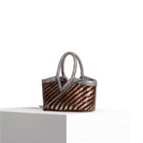 VIPERA Borsa donna Monet Stripes Godl Choco Barolo