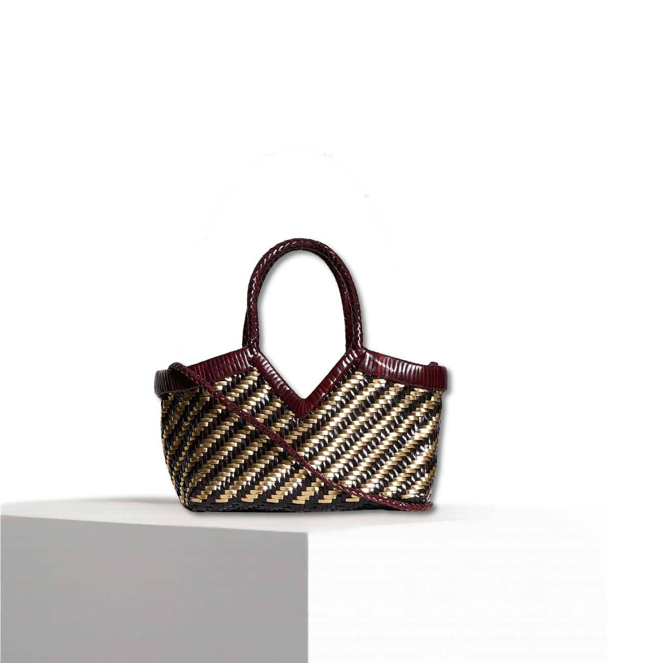 VIPERA Borsa donna Monet Stripes Gold Choco Barolo