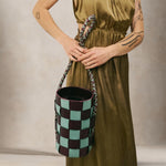 VIPERA Borsa donna Schamat Bordeaux e Verde