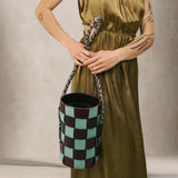 VIPERA Borsa donna Schamat Bordeaux e Verde