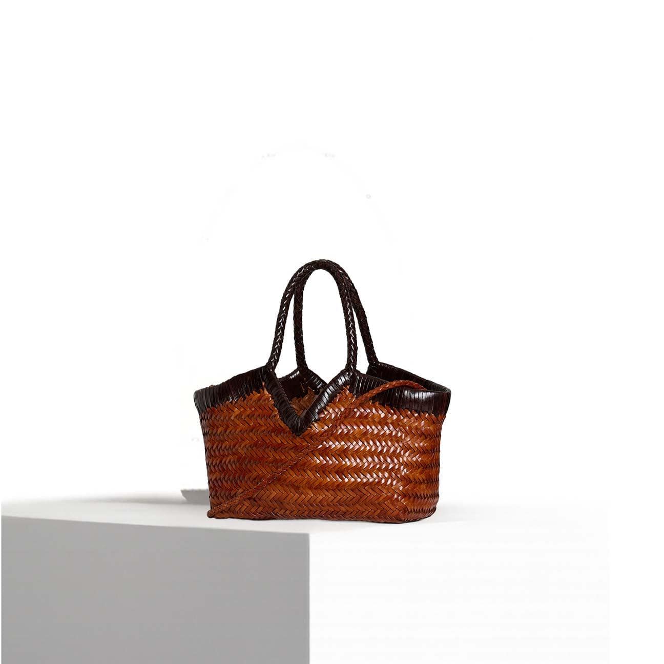VIPERA Borsa Monet bicolor Cognac e Choco