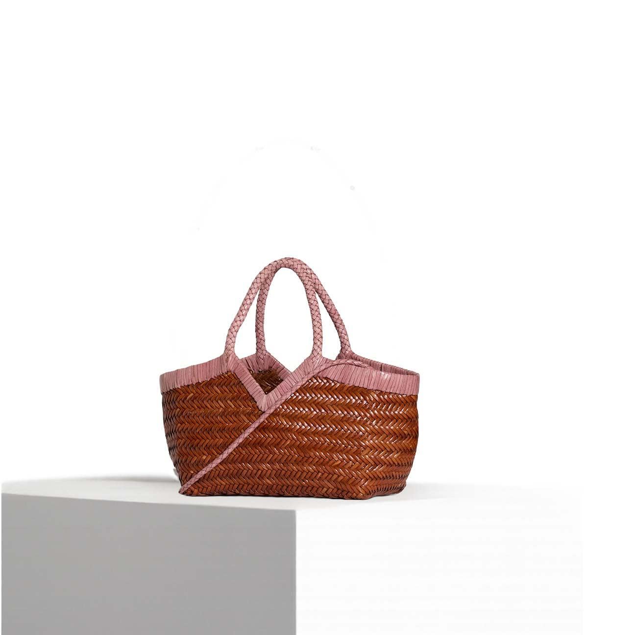 VIPERA Borsa Monet bicolor Cognac e Rosa