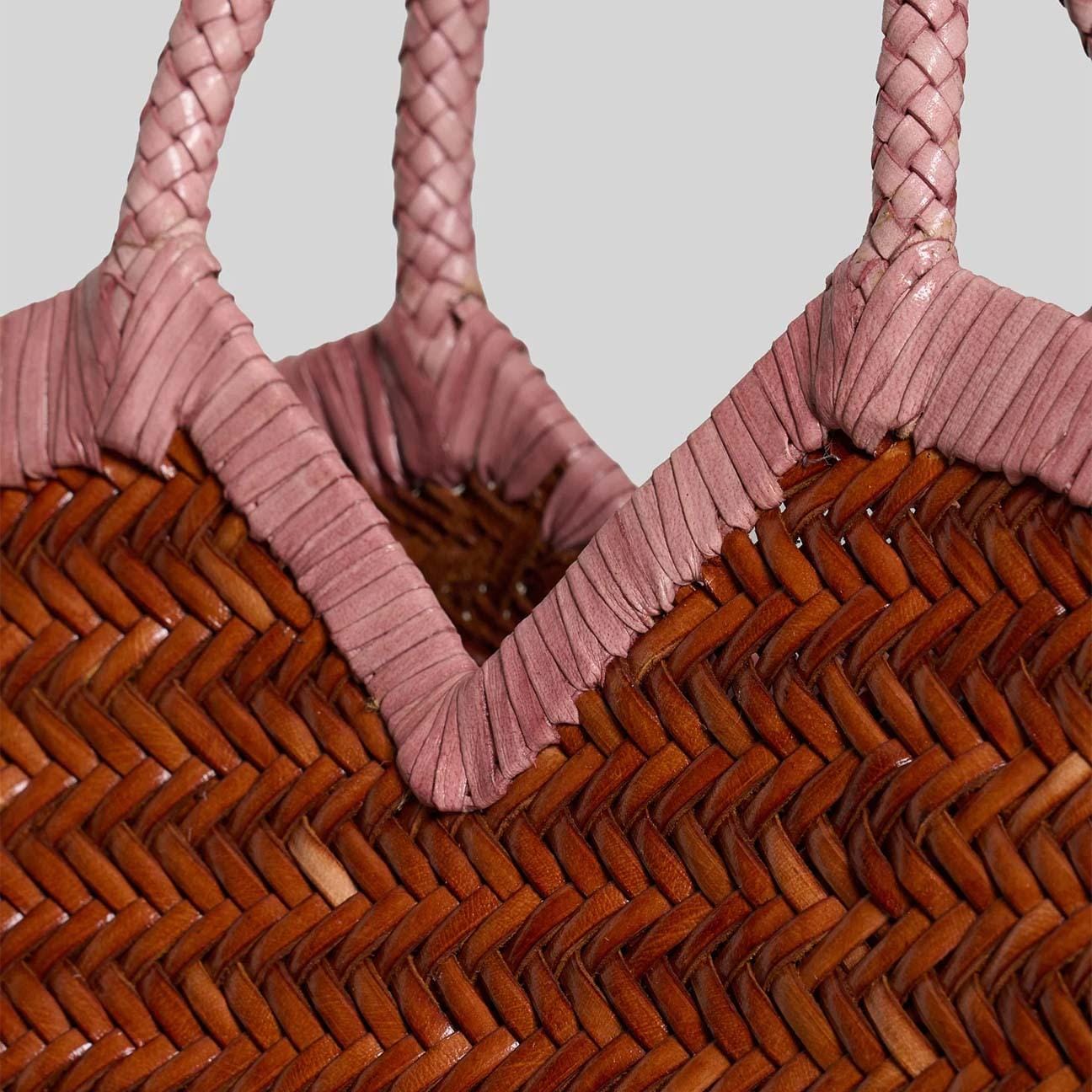 VIPERA Borsa Monet bicolor Cognac e Rosa