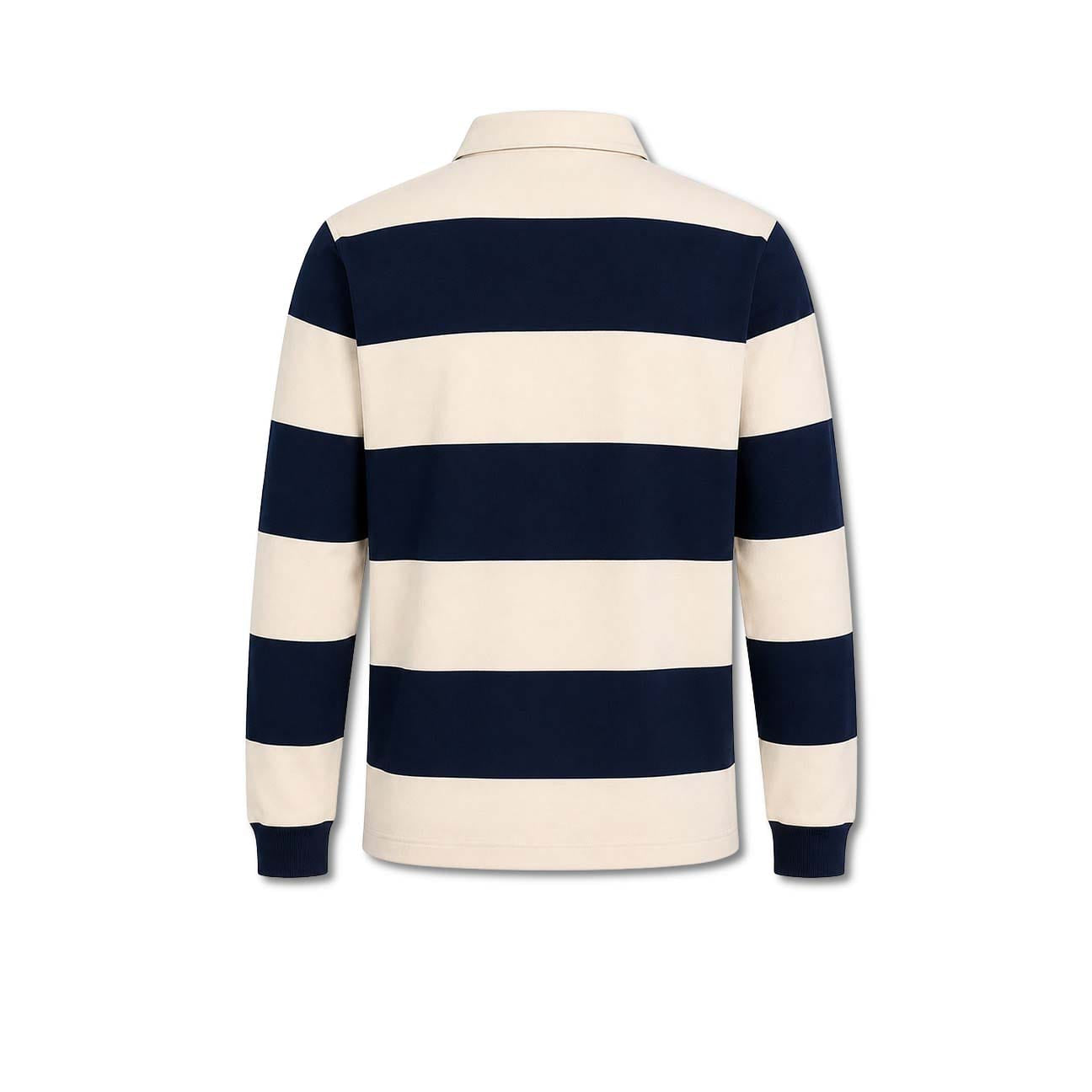 WOC Polo Rugby uomo a Righe Blue e Panna