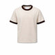 WOC T-Shirt uomo con bordo in contrast Avorio Marrone