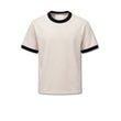T-Shirt uomo con bordo in contrast Avorio Nero