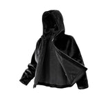 ZOE PARIS Giacca donna in eco-pelliccia con cappuccio e zip Nero