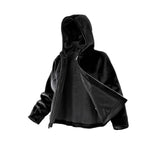 ZOE PARIS Giacca donna in eco-pelliccia con cappuccio e zip Nero