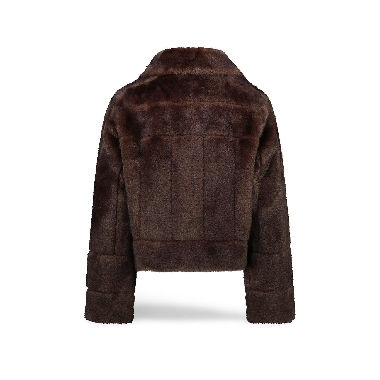 ZOE PARIS Giacchina corta in ecofur Moka