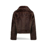 ZOE PARIS Giacchina corta in ecofur Moka