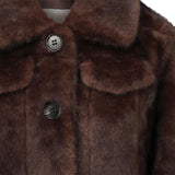 ZOE PARIS Giacchina corta in ecofur Moka