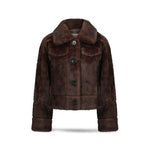 ZOE PARIS Giacchina corta in ecofur Moka