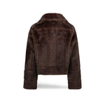 ZOE PARIS Giacchina corta in ecofur Moka