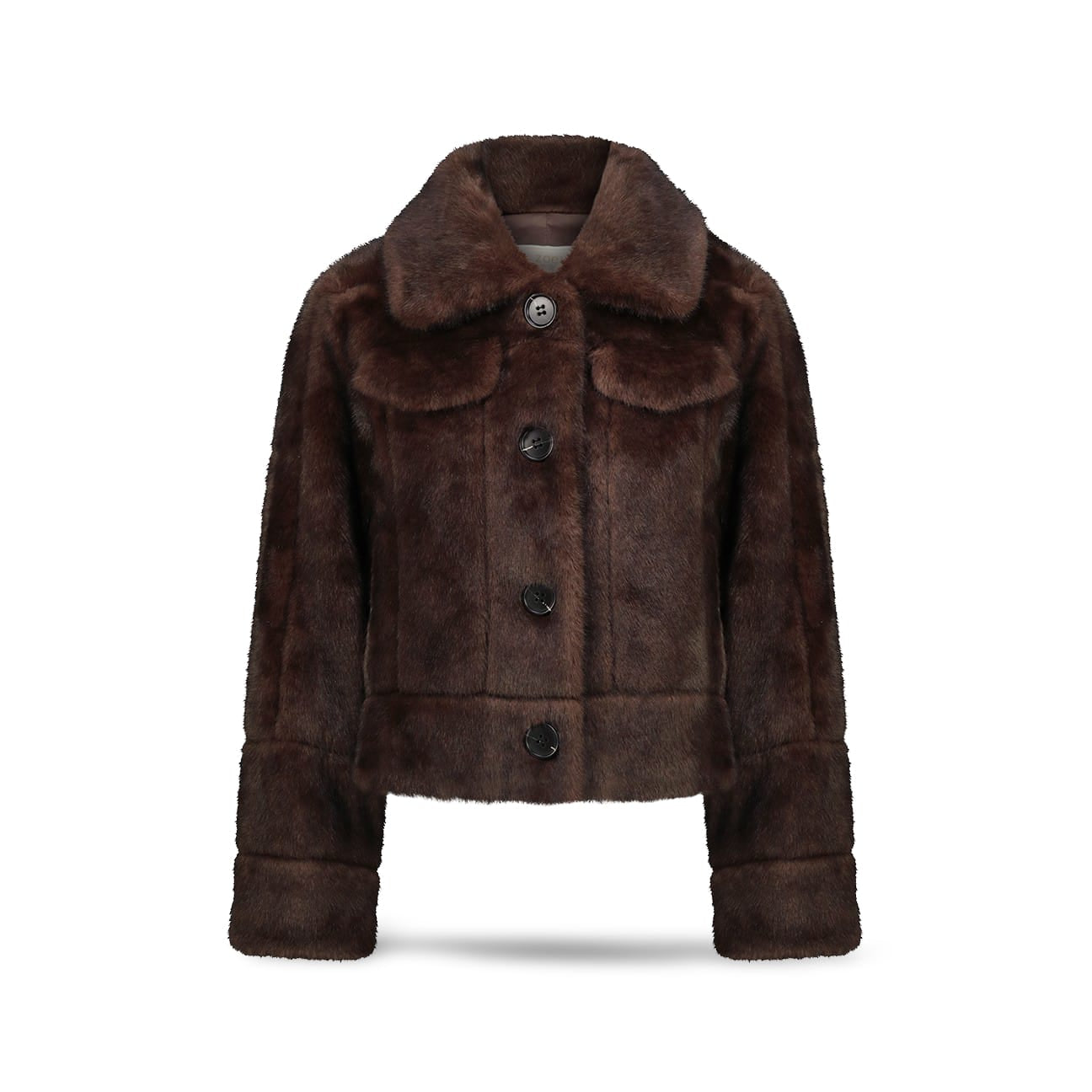 ZOE PARIS Giacchina corta in ecofur Moka