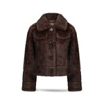 ZOE PARIS Giacchina corta in ecofur Moka