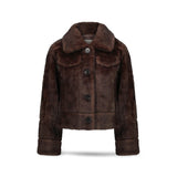 ZOE PARIS Giacchina corta in ecofur Moka