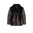 Piumino donna con ecofur Nero