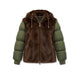 ZOE PARIS Piumino donna con ecofur Verde Militare