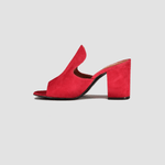 VIA ROMA 15 Sandalo in camoscio Rosso