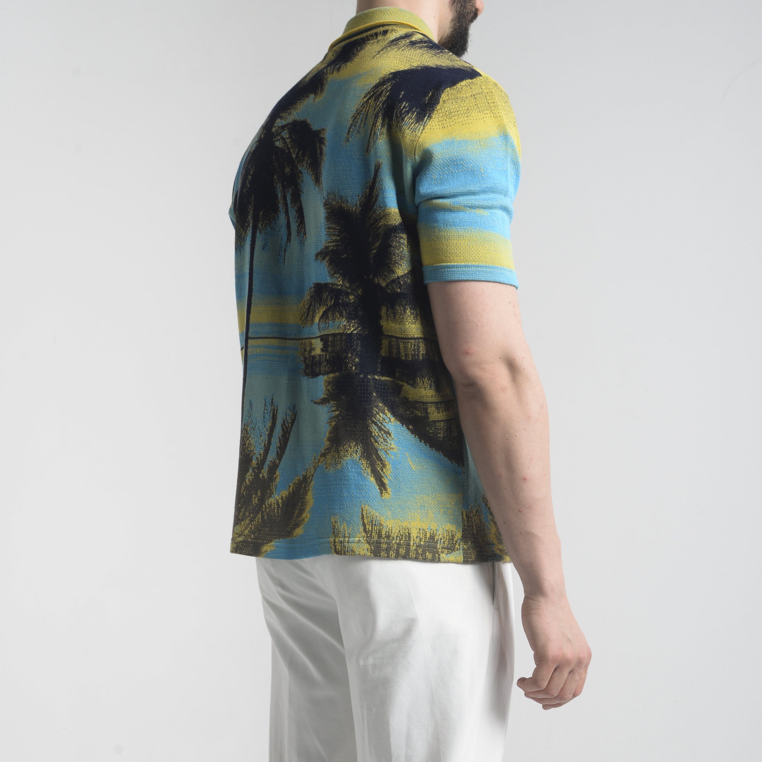 ROBERTO COLLINA Camicia in maglia Jaquard Multicolor