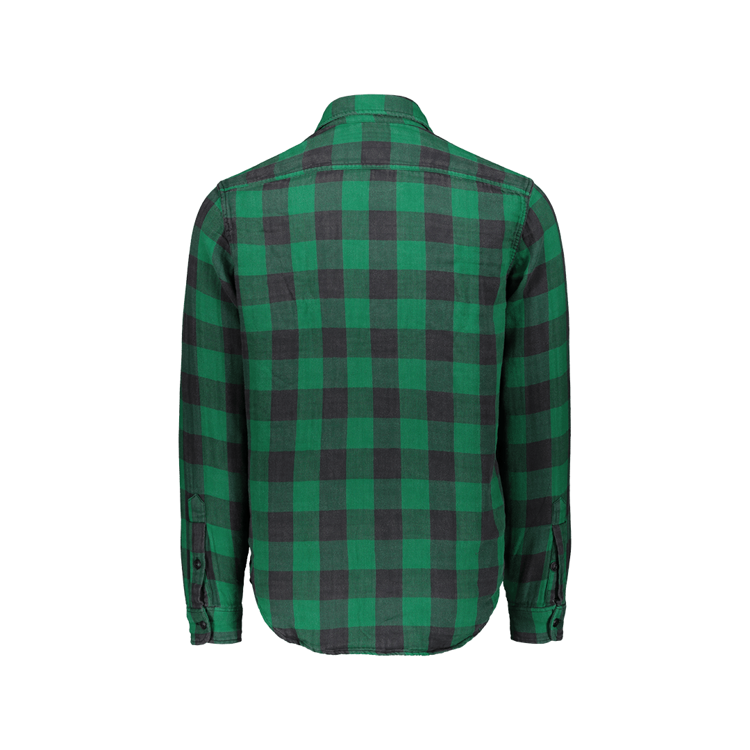 POLO RALPH LAUREN Camicia in Twill scozzese Verde e Nero
