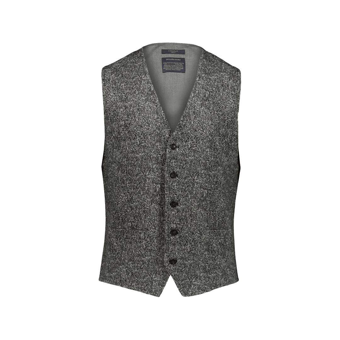 CIRCOLO1901 Gilet tweed grigio