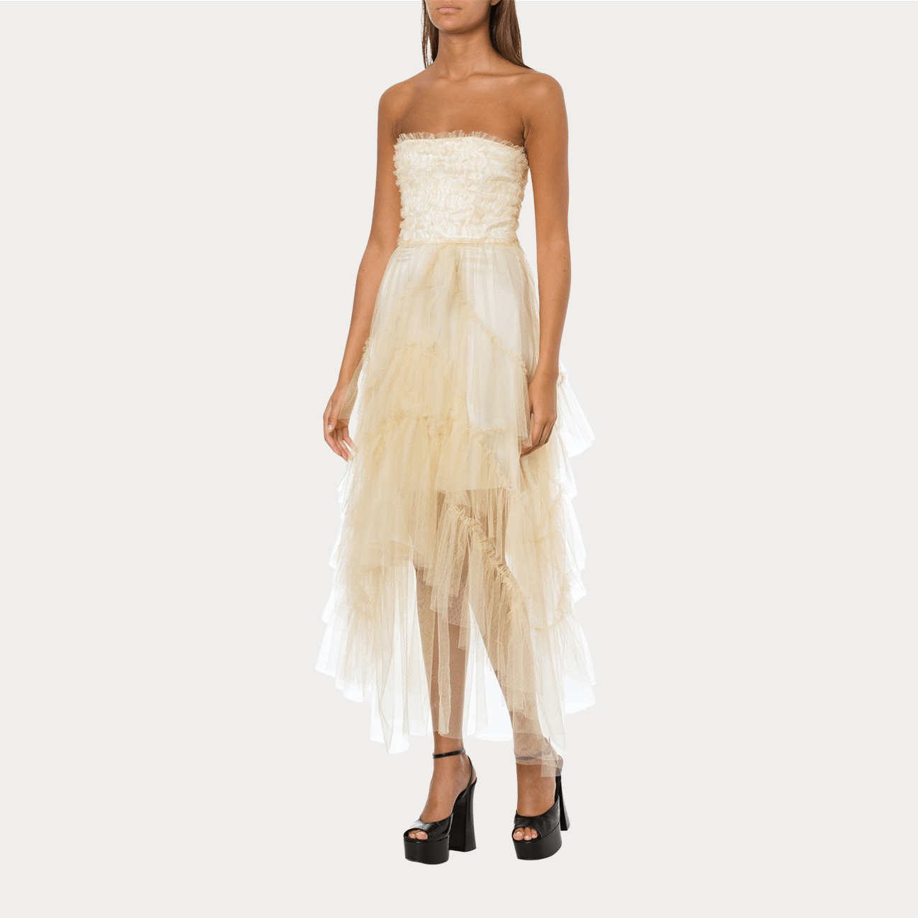 PHILOSOPHY Abito bustier in tulle Giallo